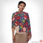 Pomegranates of Israel Scarf Head Headwrap Fruit Scarves Women fabric Hair Cover Covering Jewish Israeli Artist Fruits Art Am Yisrael Chai