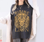 Rising Lion Shirt Israel Lion Am Yisrael Chai T-Shirt Nation Who Rises Like a Lion Jewish Pride Shirt Hebrew Shirt Israel Gift IDF Support