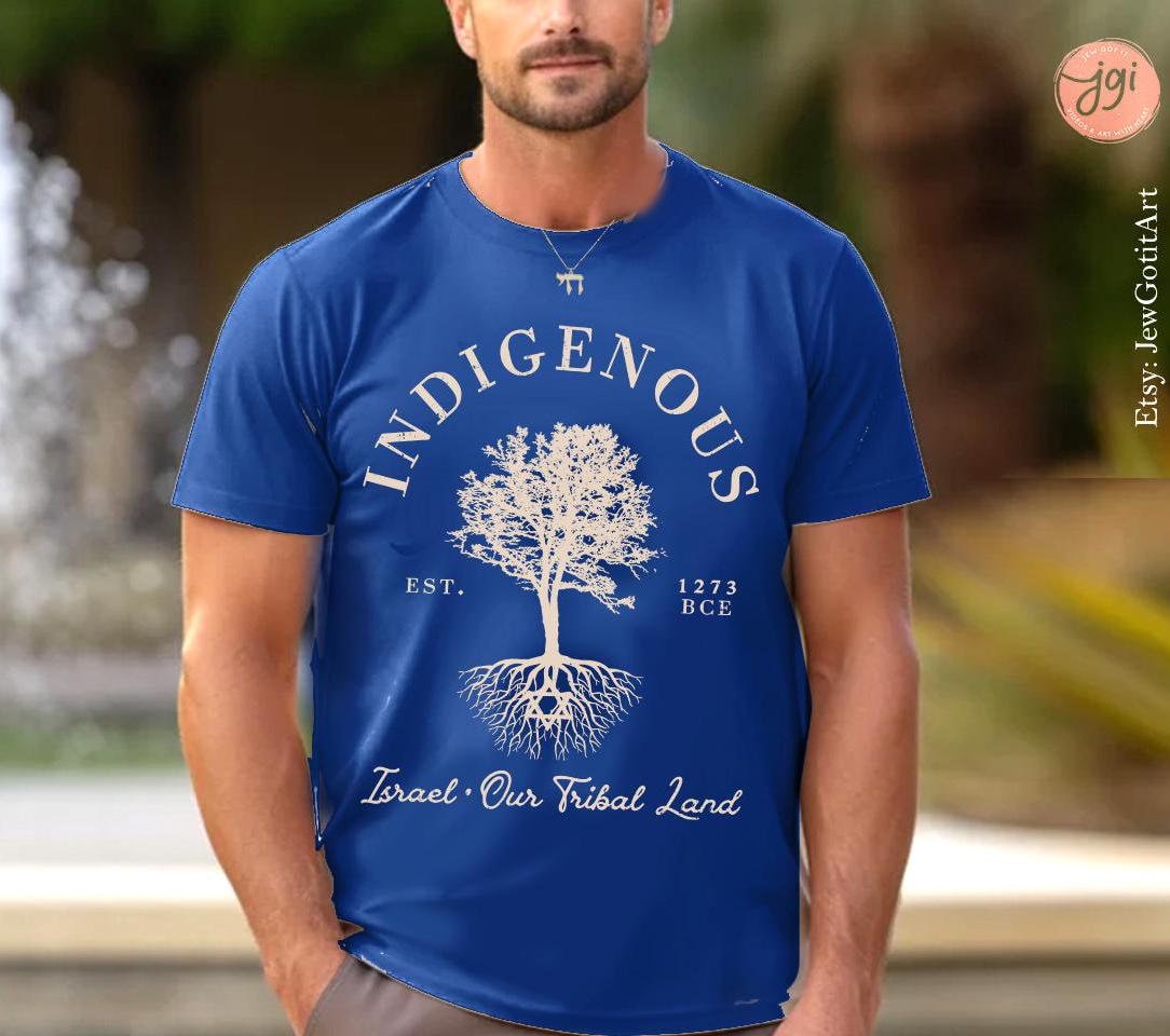 Indigenous Israel Tribal Land Sweatshirt & T-Shirt | Jewish Gift Est. 1273 Am Yisrael Chai Shirt Israel Shirt Tree Graphic Star of David