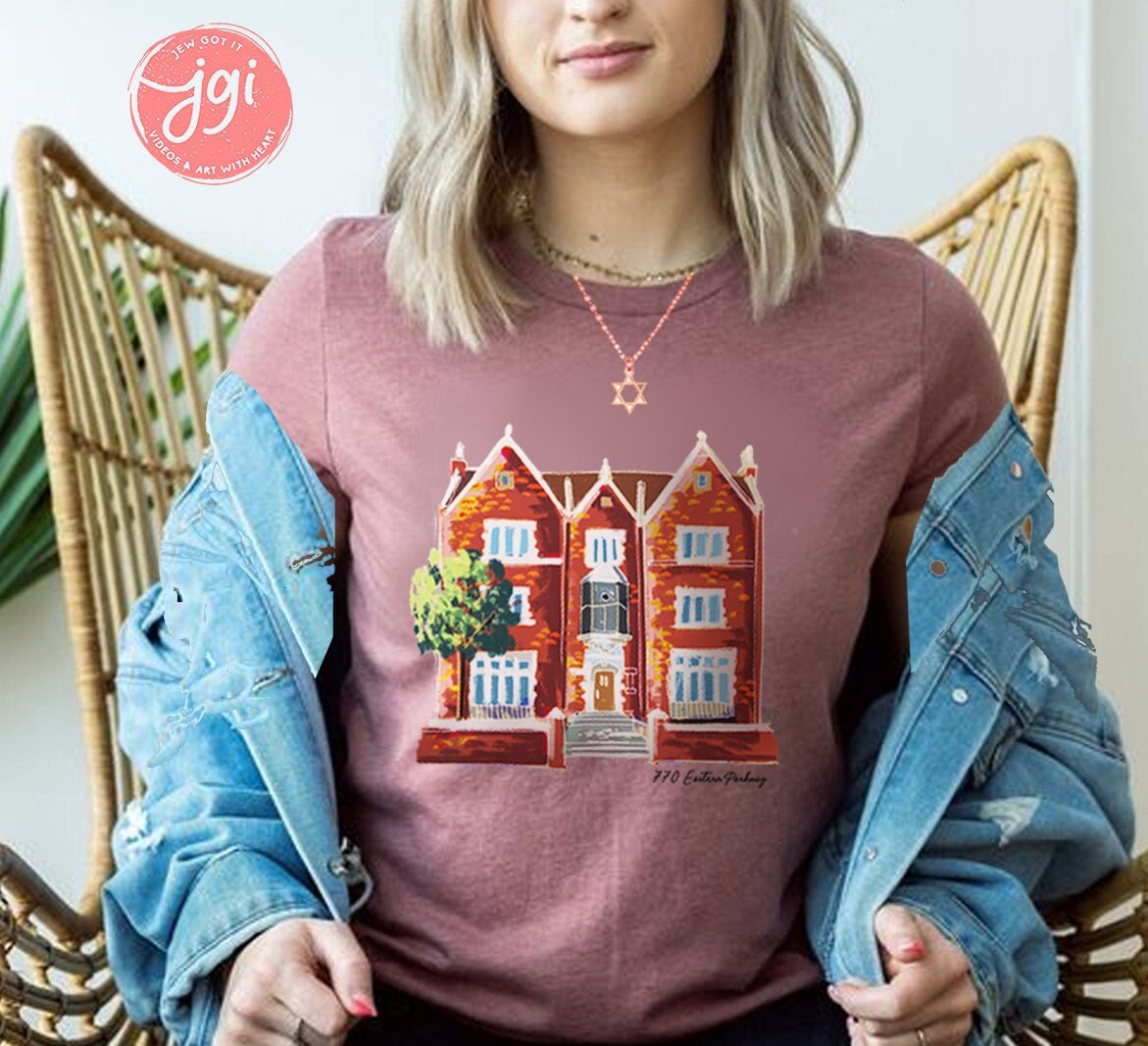 Chabad House, 770 Eastern Parkway, Chabad, shirt, shirt for men, jewish shirt, Aesthetic, Gift for her, rebbe, Art, Jewish, Rebbe, TShirt