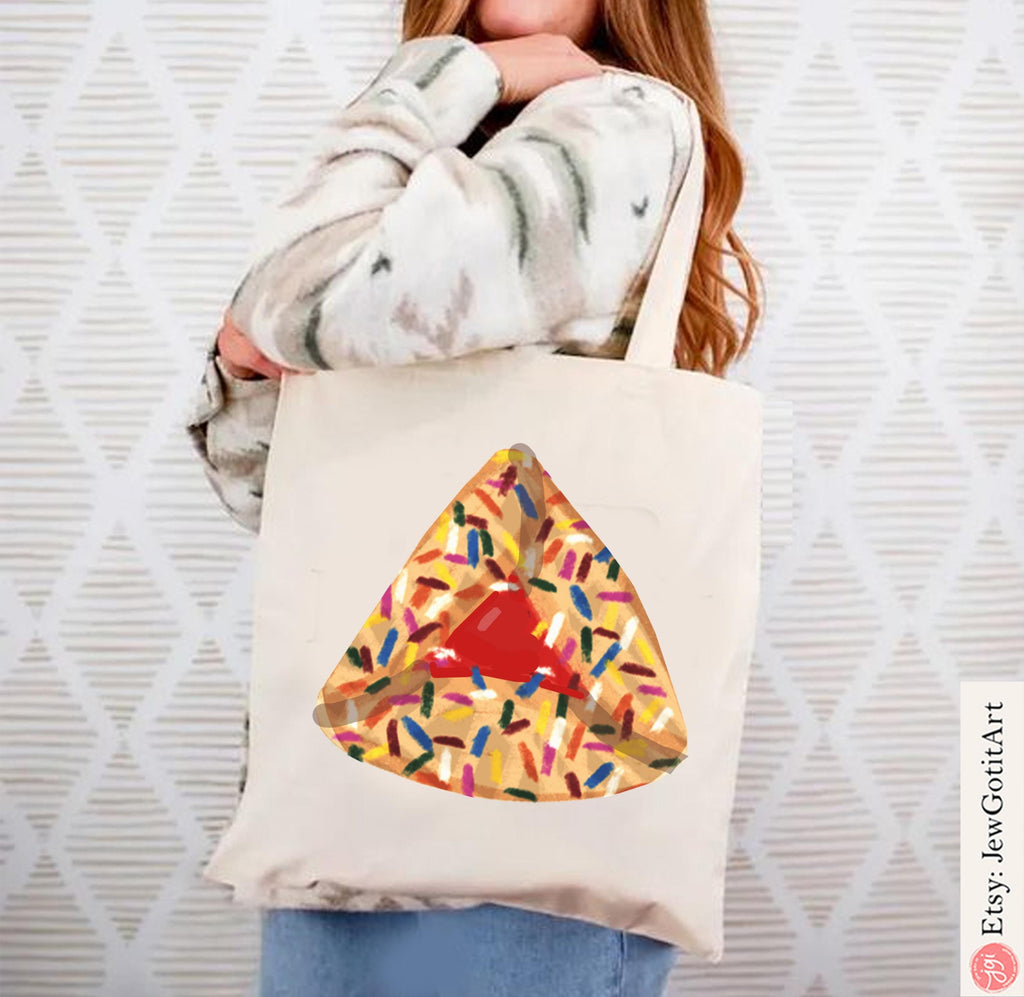 Purim Repeat Tote Bag Mishloach Manot Queen Hearts Queen Esther Hamantaschen Jewish Gift Israeli Yisrael Chai Megillah Costume Purim Holiday