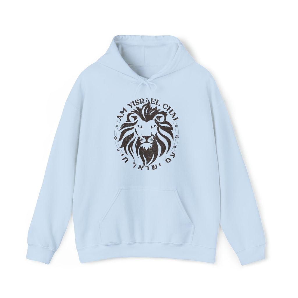 Hoodie Am Yisrael Chai, Lion Zion, Unisex Heavy Blend Hooded Sweatshirt, graphic, israel, art, jewish, jewish gift Israelite, Israeli Pride