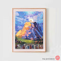 Mt. Sinai Art Print Wall Art Poster Print Israel Jewish gift Hand drawn Shavuot Holiday Art Am Yisrael Chai gifts Mount Sinai Israeli Artist