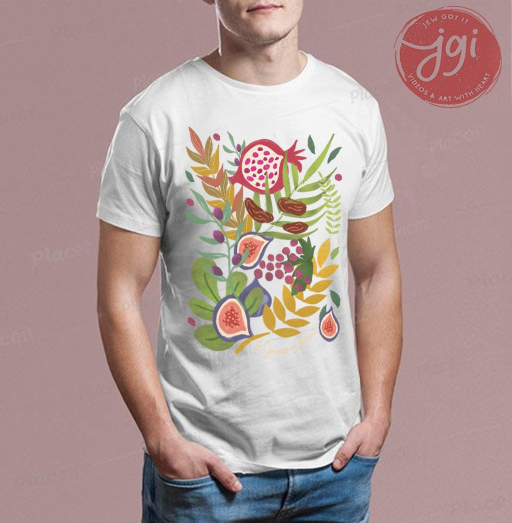 Shirt 7 Fruits & Produce of Israel, 7 species Israel, fruit, shirt woman, man shirt, jewish gift, Israel, Design Graphic Shirt, Gift, shirt