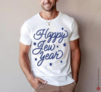 Happy Jew Year TShirt Rosh Hashanah Am Yisrael Chai graphic tees tshirt  jewish gift Israeli Artist Hashana Jewish Holiday Gifts Shana Tova