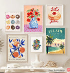 Hanukkah Wall Art Jelly Donut Art Poster: Food Art Framed Art Jewish Gift, Israeli Design Chanukkah