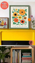 Flower Market Tel Aviv Wall Art Poster Print Israel Jewish gift Hand drawn Arts poster Prints art Am Yisrael Chai gifts Shuk Israeli Artist