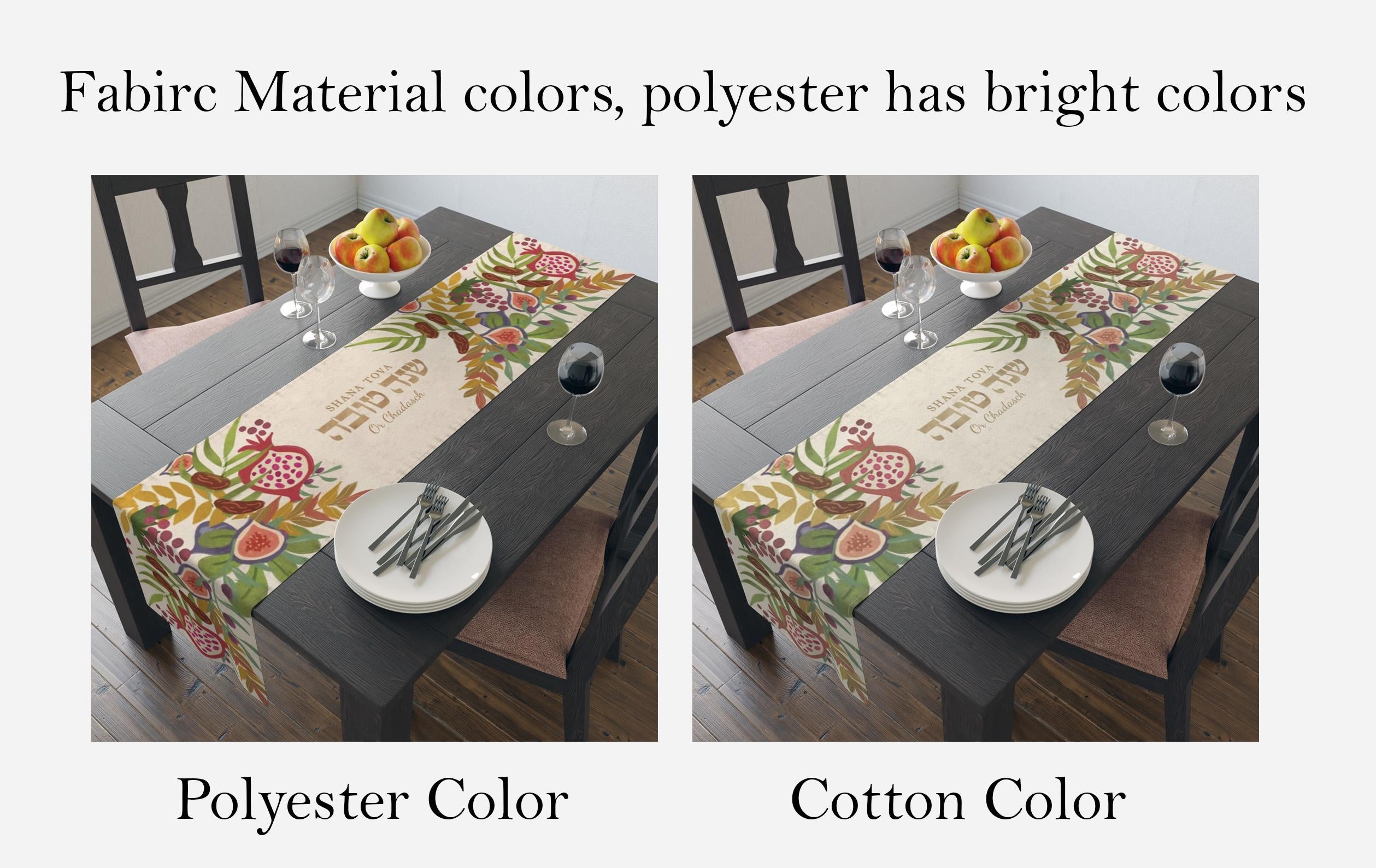 Hanukkah Donut Table Runner Chanukah Jewish gifts Jewish holiday Israel Donuts Art Dessert jewish art table decor, custom personalized gift