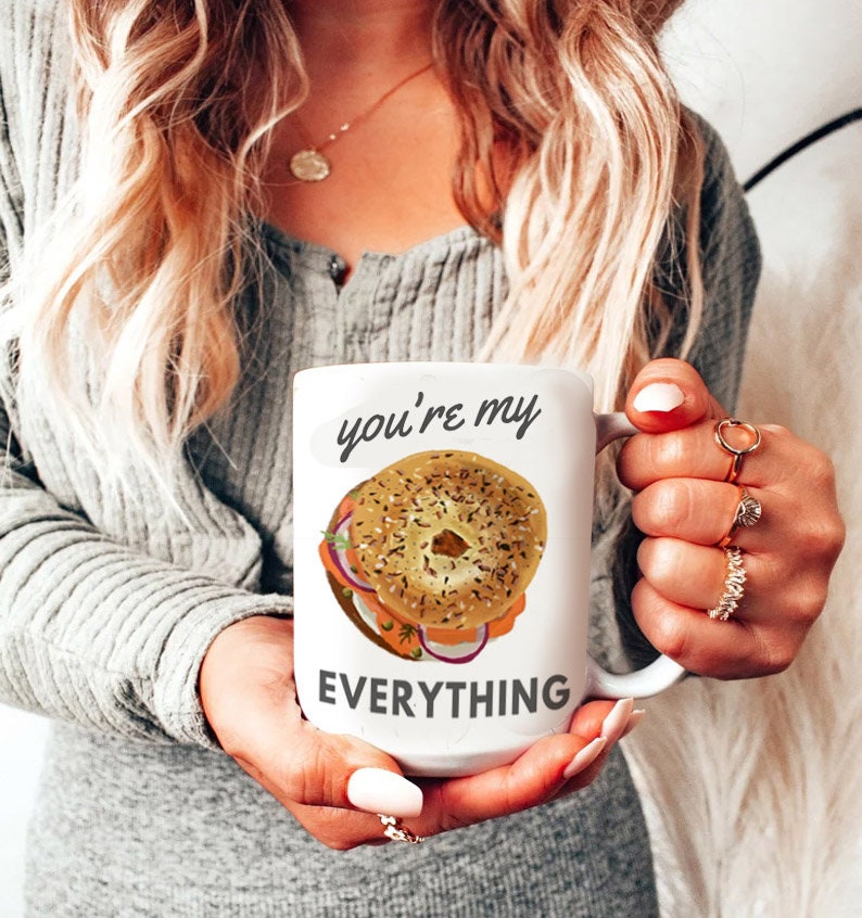 Everything Bagel Mug, You are EVERYTHING | tea cup, coffee cup | Ceramic Mug 11oz | work mug, gift mug, morning mug | Everything bagel