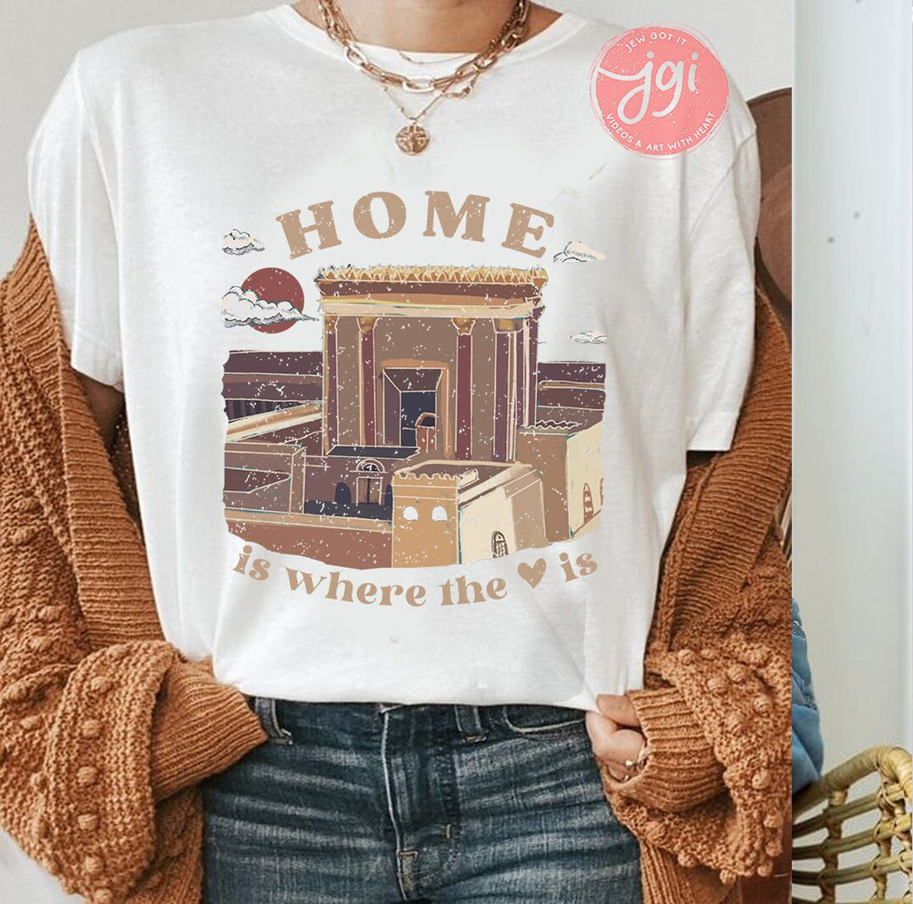 Third Holy Temple | HOME | where heart is | Jerusalem | Jewish shirt, vintage shirt, Jerusalem city Israeli Artist Jewish gift, Jewish Art