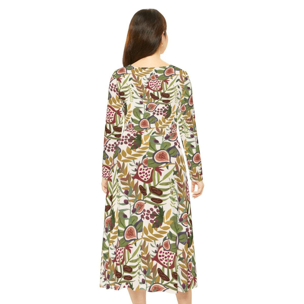 7 Species of Israel Print Dress: Rosh Hashanah Jewish Holiday Outfit