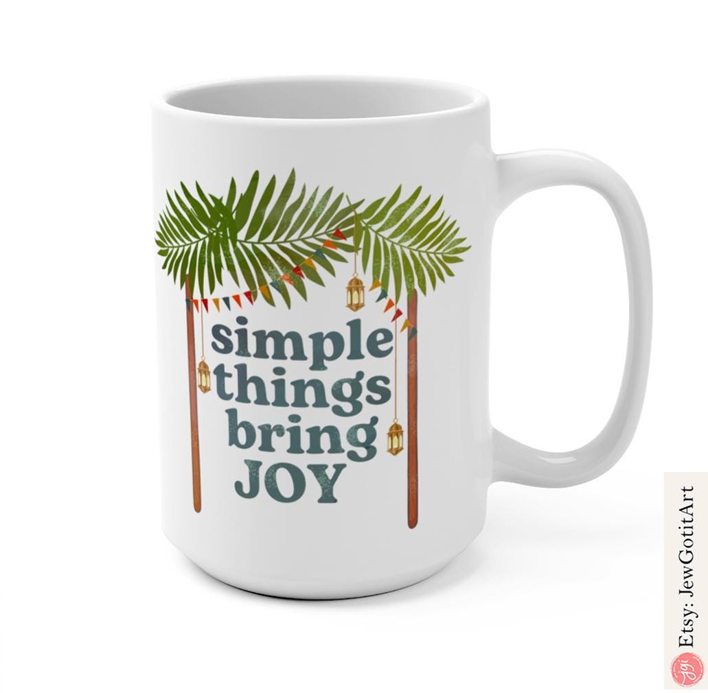 Etrog Shake Sukkot Mug 15 oz. 11 oz. Tote Bag Jewish Art jewish gift Israeli Artist Sukkah Feast Tabernacle Decoration Jewish Holiday Gifts