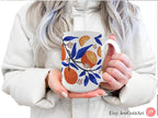 Yafo Jaffa Israeli Oranges Mug 11oz 15oz Am Yisrael Chai, jewish art coffee cup Ceramic Mug Israel jewish gift Rosh Hashanah Gift Israel Art