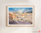 Jerusalem Kotel Art Print: Western Wailing Wall, Israeli Artist, Matte Finish