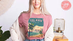 Tel Aviv Shirt, city tshirt sketch Unisex Heavy Cotton, Israel, israelite, am yisrael chai, hanukkah gift, beach shirt ocean vintage trendy
