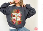 Ahava Flower Sweatshirt Design Unisex Trendy tee Israeli Artist Israel Art Jewish Holiday Passover Support Israel Flowers Nature Gift Love