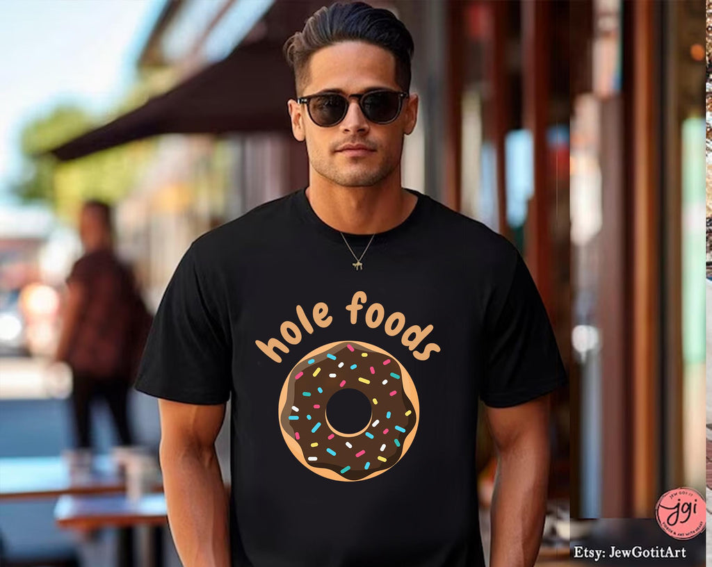 Donut Shirt hole foods Tshirt unisex Pink Donut Shirt woman man shirt jewish gift, Israel Art Jewish Shirt Hanukkah Israeli Artist Holiday