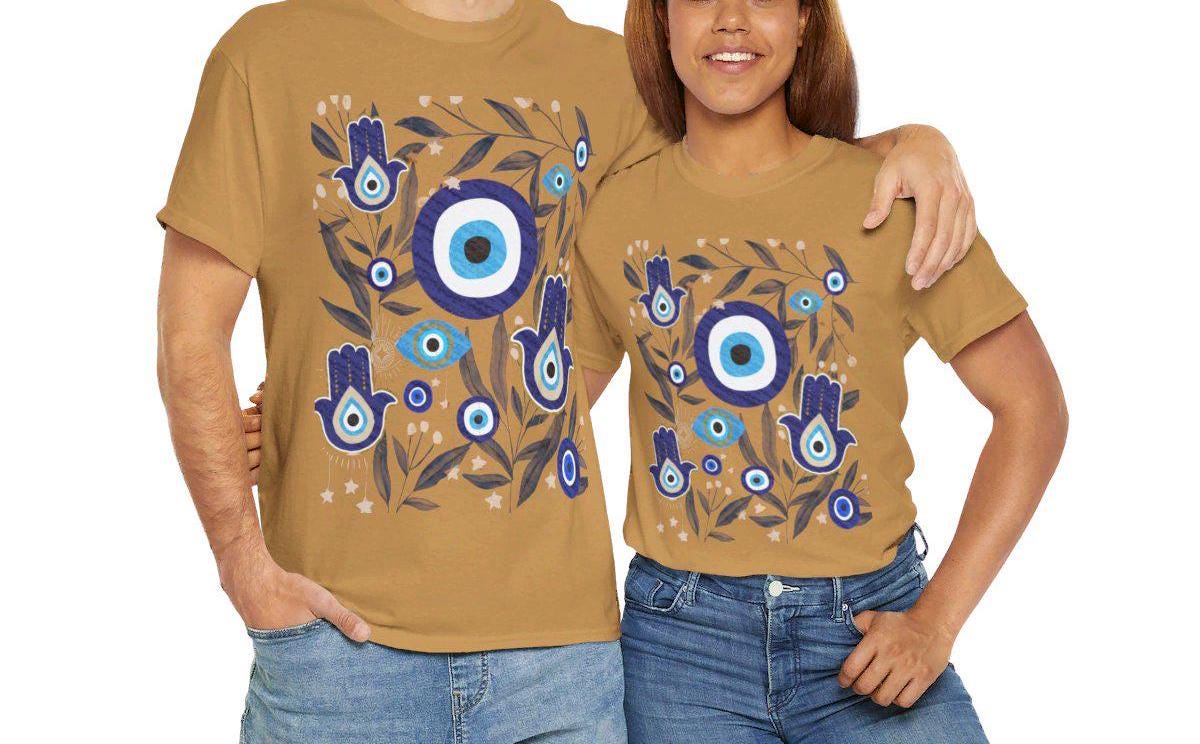 Evil Eye Hamsa Shirt Eyes Art T-shirt Am Yisrael Chai jewish gift Israeli Artist Rosh Hashanah Jewish Holiday Gifts Jewish Art Hamsa Art
