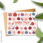 Rosh Hashanah Shana tova Greeting Card Set Pomegranate Jewish Holiday Greeting Cards pomegranates gifts shana tova card rosh hashana