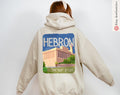 Hebron Hooded Sweatshirt Israel City Shirt Israeli Artist Gift | Jewish Pride Hoodie Am Yisrael Chai T-Shirt City Art Sweatshirt Long Sleeve