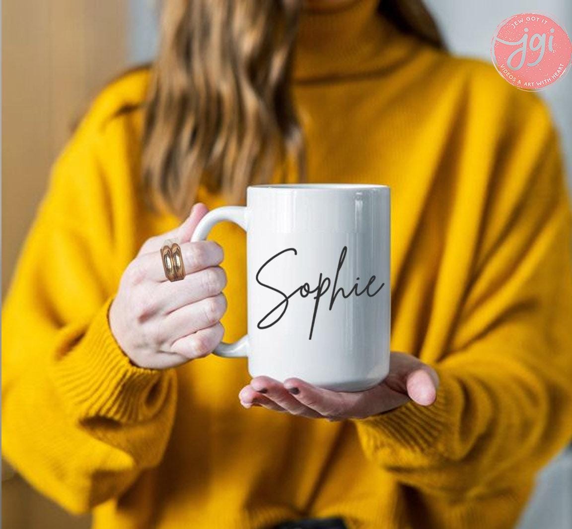 Watermelon Mug 11oz 15oz Am Yisrael Chai, jewish art coffee cup Ceramic Mug Israel, jewish gift, Fruit Art Israelite Rosh Hashanah Israeli