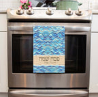 Passover Pesach Towel Art tea towel Splitting Sea Split cotton towel design Kitchen decor decoration Jewish gift Israeli Am Yisrael Chai