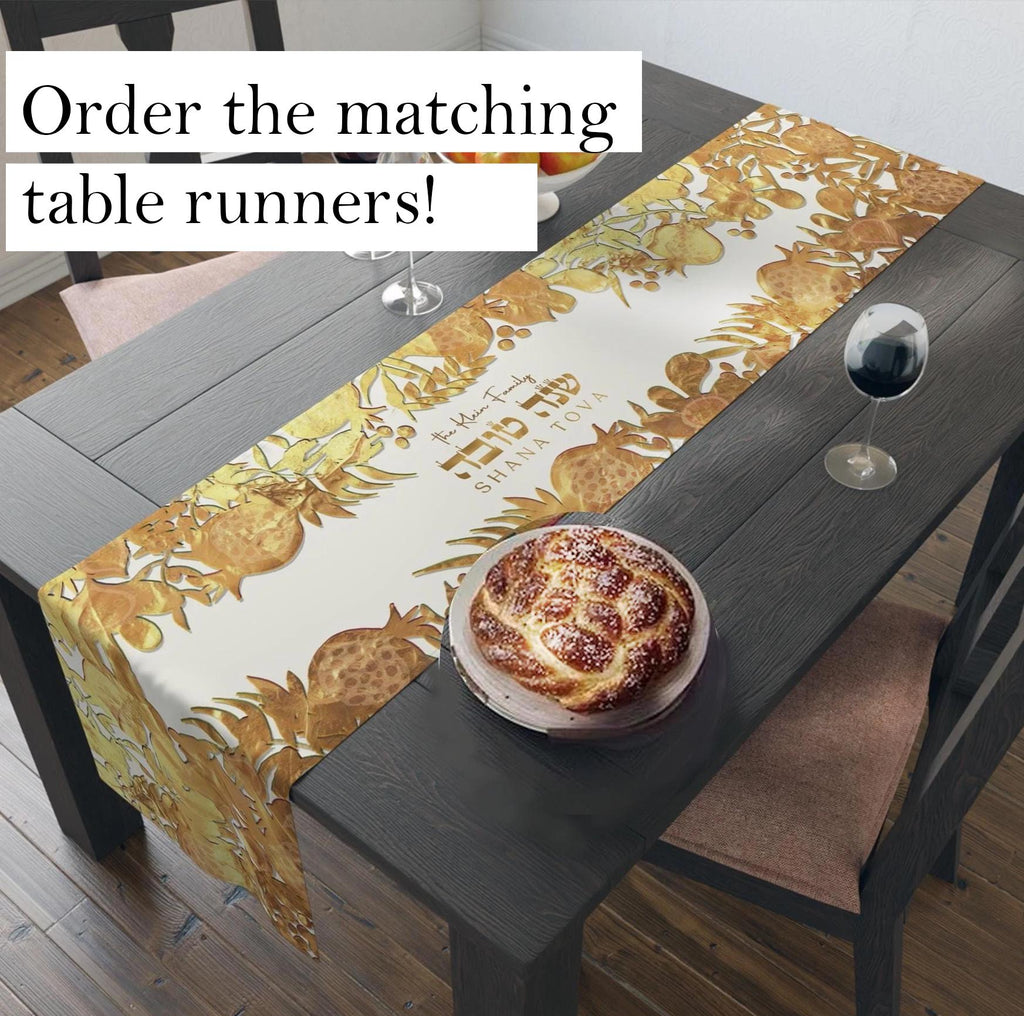 Challah Cover Shana Tova Personalized Gift 7 Species Israel Table Runner Jewish Art Israel Decoration Customized Holiday Decor Jewish gifts