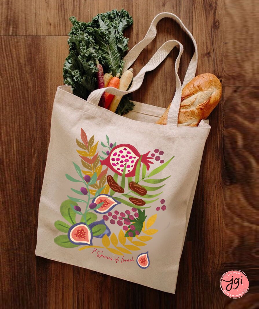Fruits & Produce of Israel Tote Bag 7 Species
