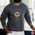 One Nation One Heart Israel Sweater Sweatshirt Unisex Israeli Artist Jewish Holiday Passover Am Yisrael Chai Gift Gifts jewish star david