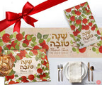 Personalized Gift Package for Rosh Hashanah Table Runner kitchen towel, Challah Cover for Jewish Holiday Shana tova Israel Art Rosh Hashanah
