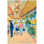 Jerusalem Market Wall Art 2 Set Mahane Yehuda Shuk Print Israel Poster Print Jewish Kitchen Fruit Am Yisrael Chai Gift Israeli Artist Decor