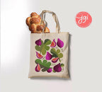 Figs of Israel Fruits Tote Bag Hand drawn Hebrew Jewish gift Art bag woman gift shopping everyday fruit Hanukkah Israel shabbat gifts fig