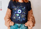Evil Eye Hamsa Shirt Eyes Art T-shirt Am Yisrael Chai jewish gift Israeli Artist Rosh Hashanah Jewish Holiday Gifts Jewish Art Hamsa Art