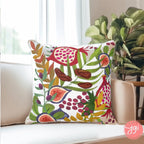 Israel Patterns Faux Suede Square Pillow home decor pillow couch modern pattern gift idea fruit flowers Passover Pesach gifts FREE SHIPPING