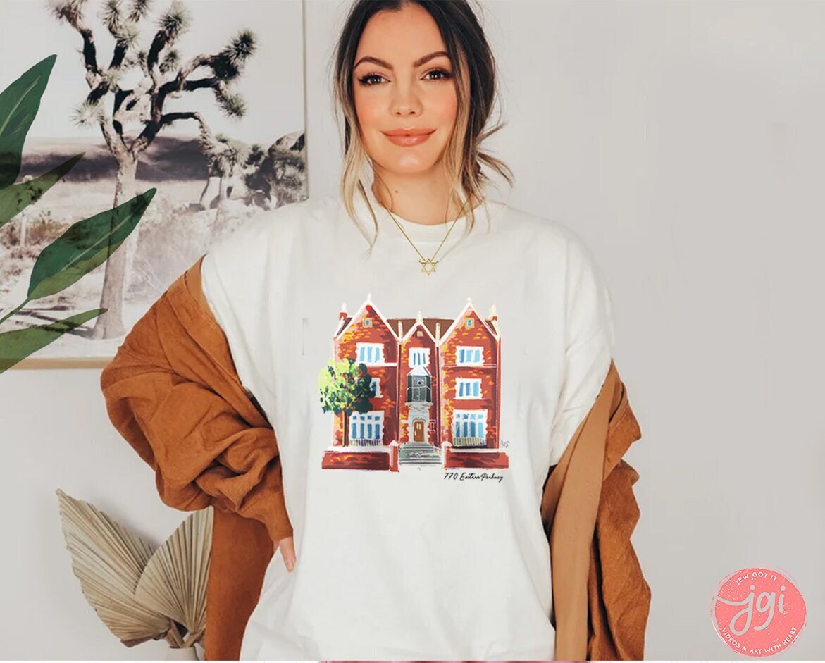 Chabad House, 770 Eastern Parkway, Chabad, shirt, shirt for men, jewish shirt, Aesthetic, Gift for her, rebbe, Art, Jewish, Rebbe, TShirt