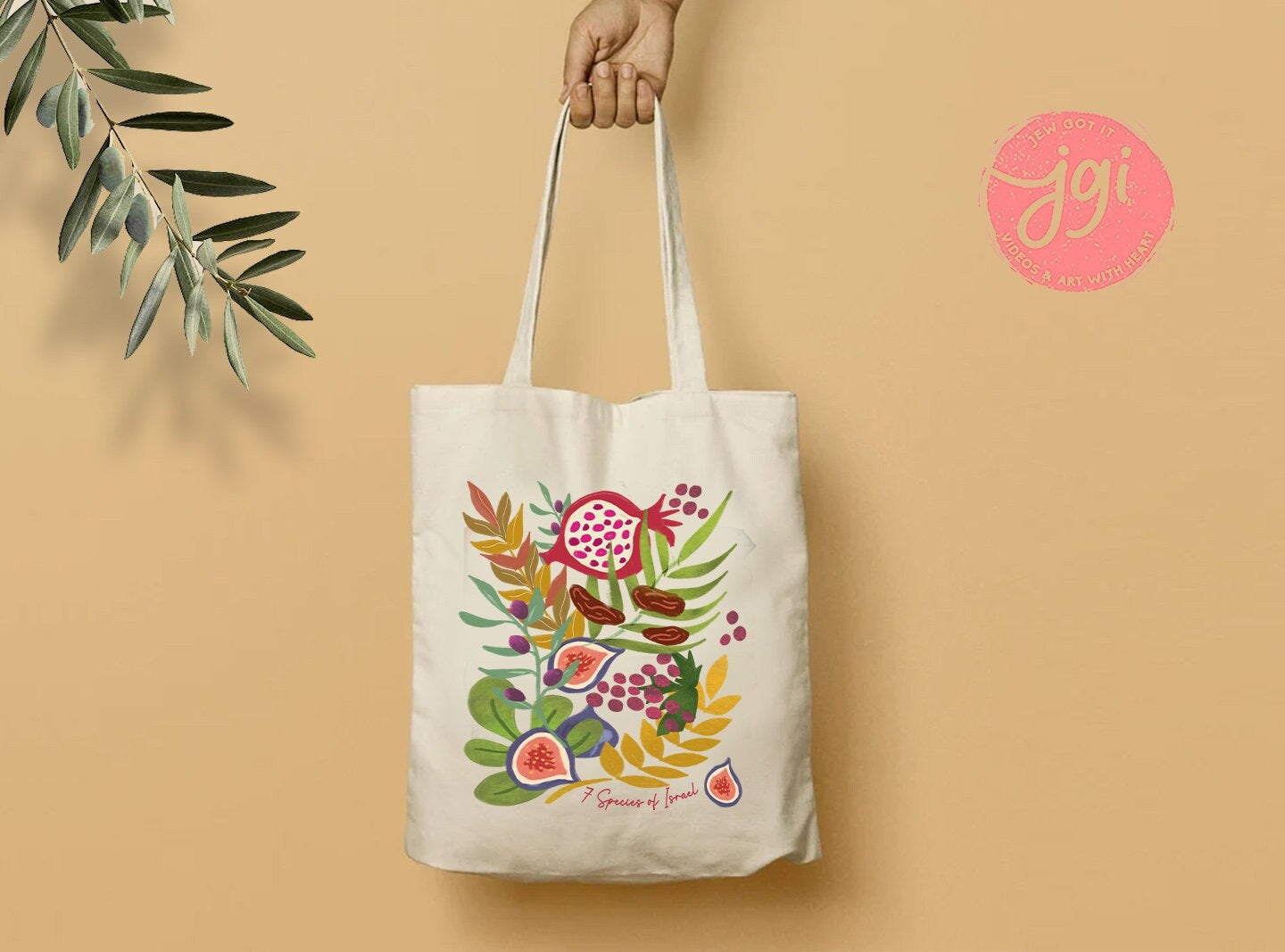 Fruits & Produce of Israel Tote Bag 7 Species