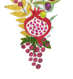 7 Species Israel Wall Art | State of Israel Shape Poster Print | Jewish Art Gift | Hand Drawn Fruit Design Israel Flag  Am Yisrael Chai