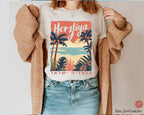 Herzliya Beach Israel Shirt Tshirt Jewish Art Israeli Artist Painting Print Hebrew Jewish gift Hand drawn aesthetic Graphic Tee City Her him