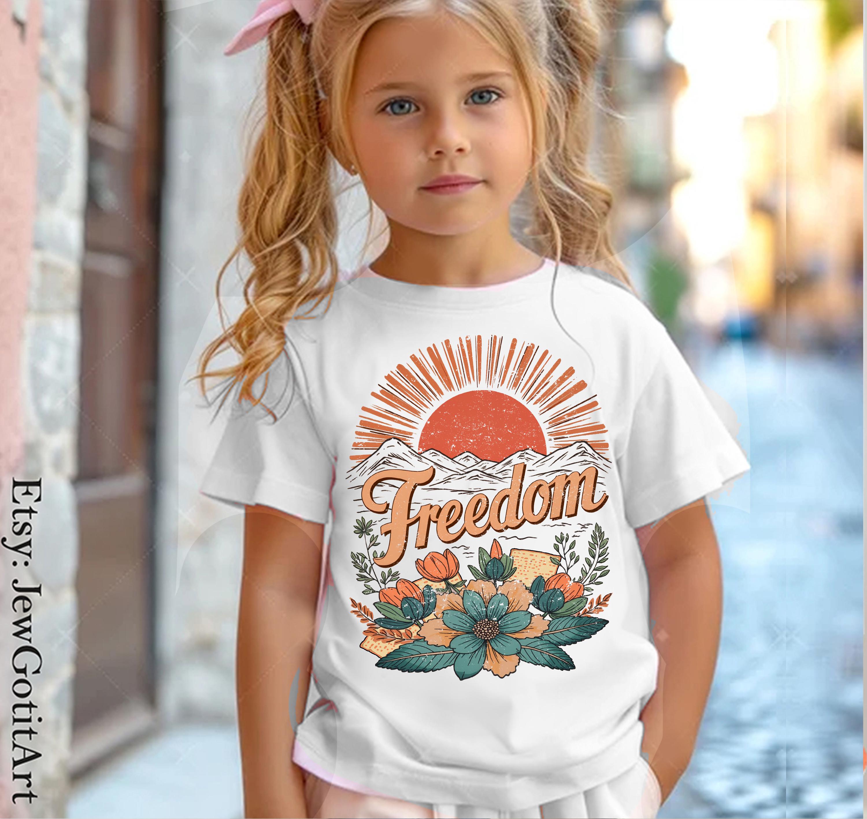 Freedom Passover Gift Graphic Tee Hoodie Sweatshirt Pesach Gift Jewish Shirt Am Yisrael Chai Israel Art T-Shirt Jewish Apparel Matzah Shirt