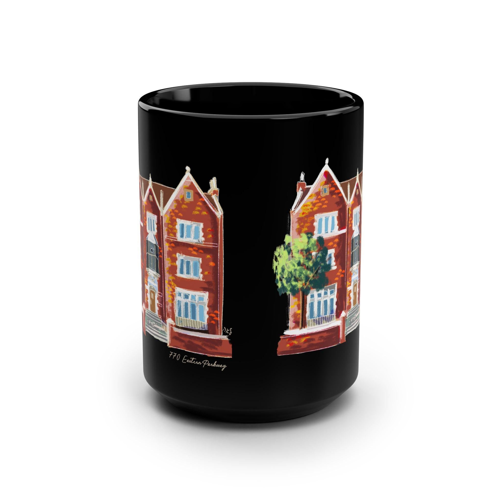 770 Chabad 770 Eastern Parkway Mug 11oz 15oz Am Yisrael Chai jewish art coffee cup Ceramic Mug Israel Jewish gift Hanukkah Gift Israeli Art