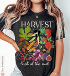 Harvest T-Shirt Design Shavuot Shirt Fall Fruit Tee Sweatshirt Autumn Shirt Thanksgiving Outfit Botanical Garden Gift Farm 7 Species Israel