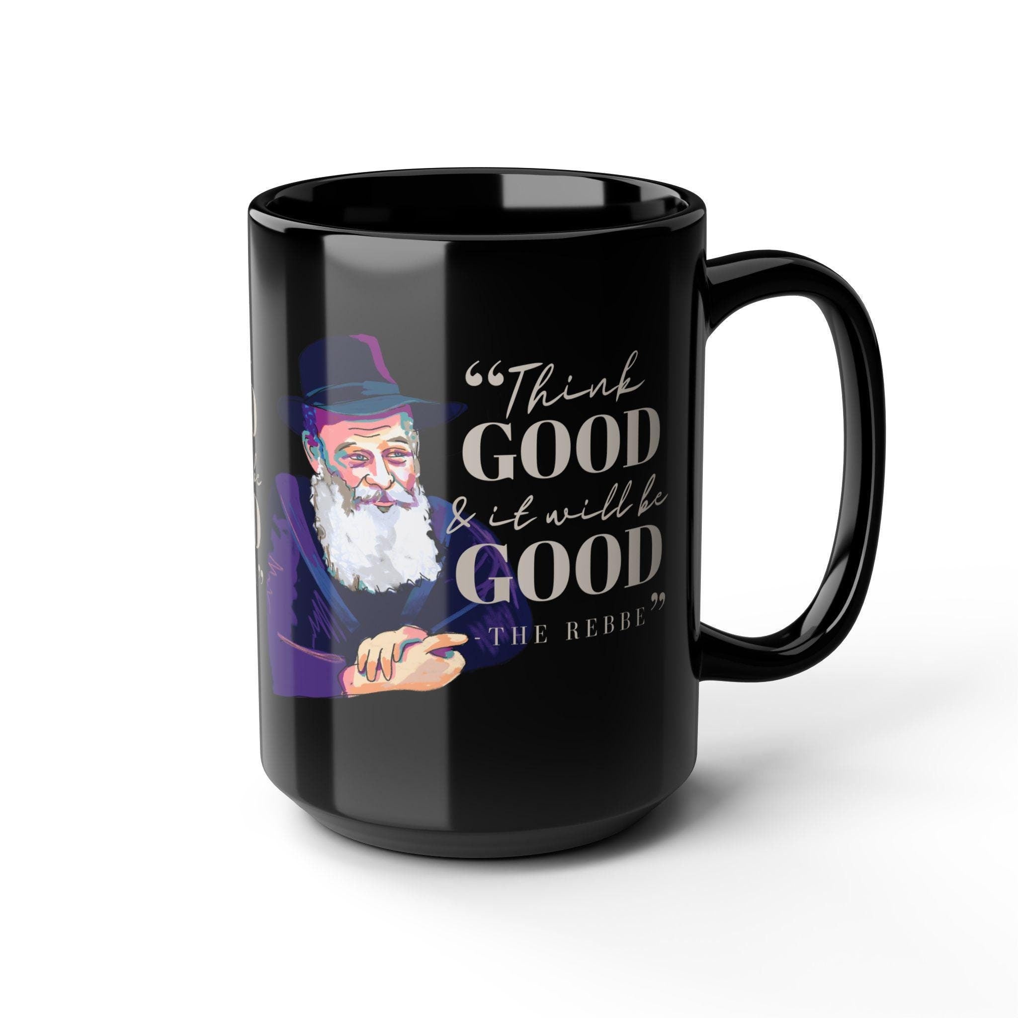 Chabad 770 Rebbe Mug 11oz 15oz Rabbi Gifts Am Yisrael Chai jewish art coffee Ceramic Mug Israel Jewish gift Hanukkah Gift Israeli Art