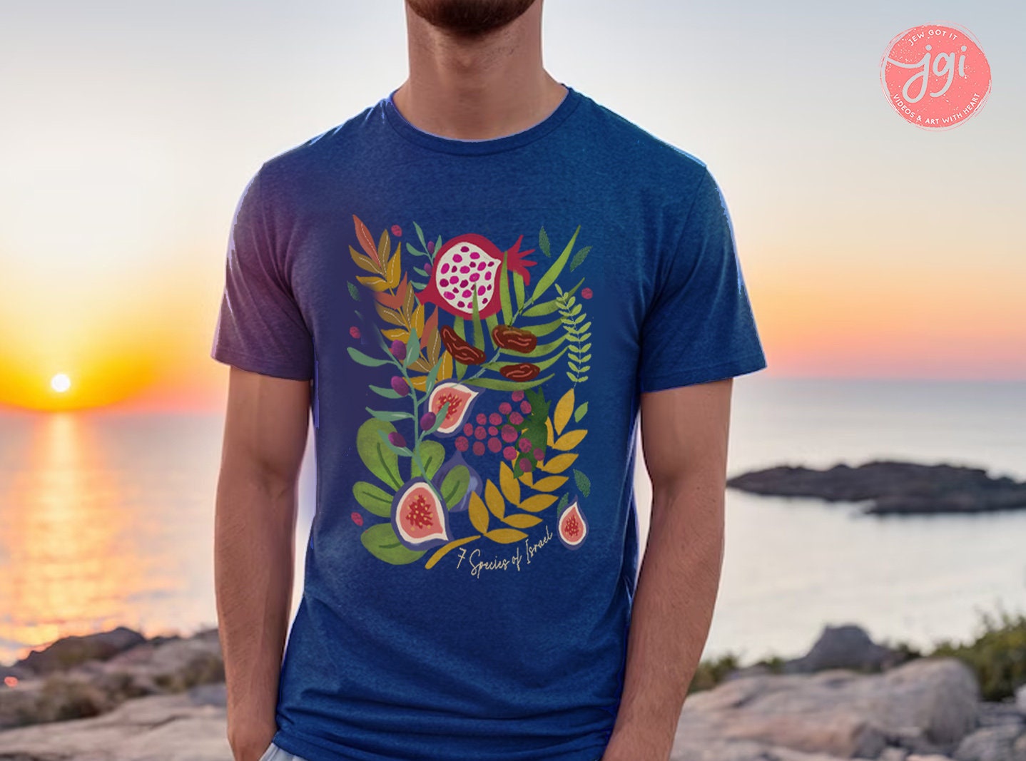 Shirt 7 Fruits & Produce of Israel, 7 species Israel, fruit, shirt woman, man shirt, jewish gift, Israel, Design Graphic Shirt, Gift, shirt