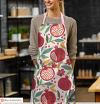Pomegranate Apron, Rosh Hashanah kitchen jewish gifts israel art israeli Kitchen Gifts fruit art kitchen decor apron for women Fruit pattern