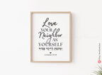 Love your Fellow Framed Art Wall Poster Inspirational Art Jewish Art Israeli Artist Motivational Quotes Torah Bible Verse Wall Decor