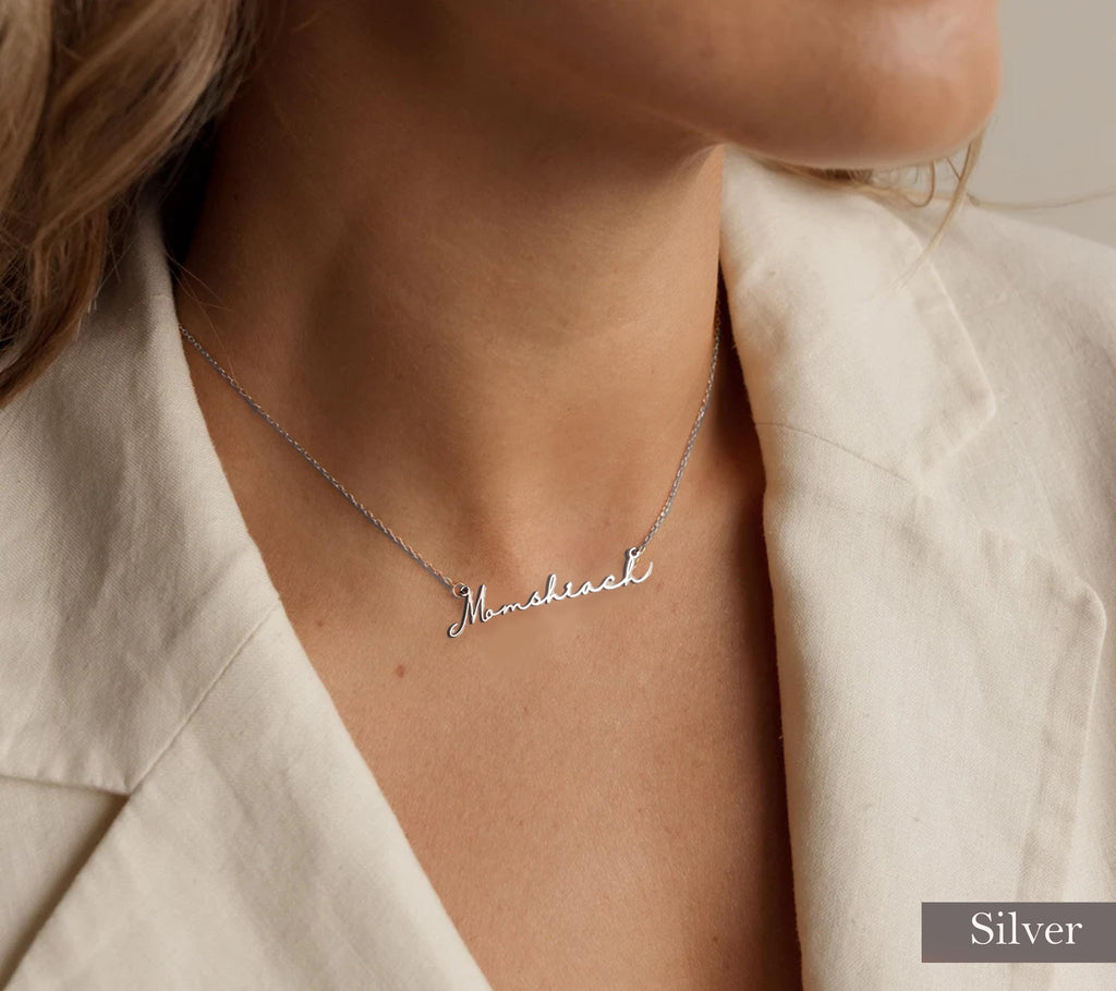 Momshiach Necklace Custom Necklace Mom Gift Jewelry Designed Israeli Artist Customizable Jewish Gift Necklace English Jewish Gift Her