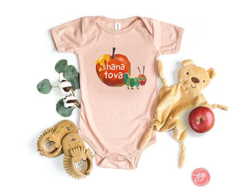 Dip Apple phone in Honey Shana Tova Kid Shirt Rosh Hashanah Sweatshirt onesie tshirt gift Jewish New Year kid, customized personalized gifts