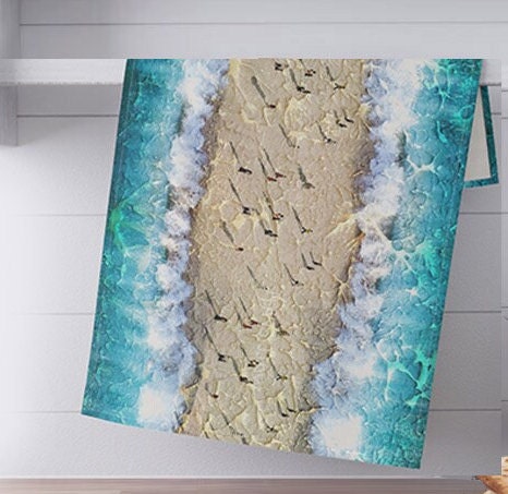 Splitting Sea Kitchen Towel Passover Pesach tea towel cotton towel design Kitchen decor decoration Jewish gift Israeli Am Yisrael Chai art