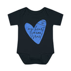 Israel Love Heart Baby Onesie Infant Baby Rib Bodysuit, my heart is with Israel, i stand with Israel, baby gift, jewish gift, israel pride