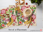 7 Species of Israel Placemat Set Holiday Decor Israeli Artist Passover Seder Table Pesach Fruit Jewish Israel Art Jewgotitart Pomegranate